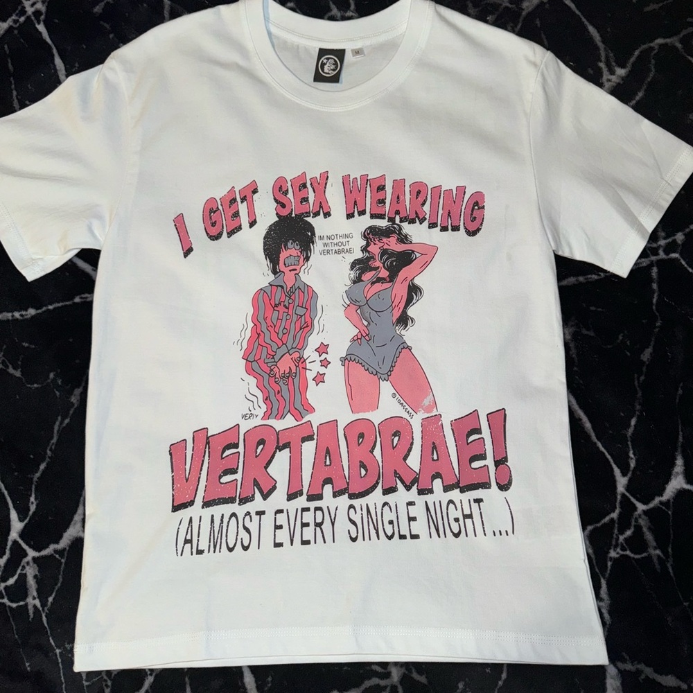Men’s size small vertabrae sex t shirt I get wearing tee funny adult print 69 og